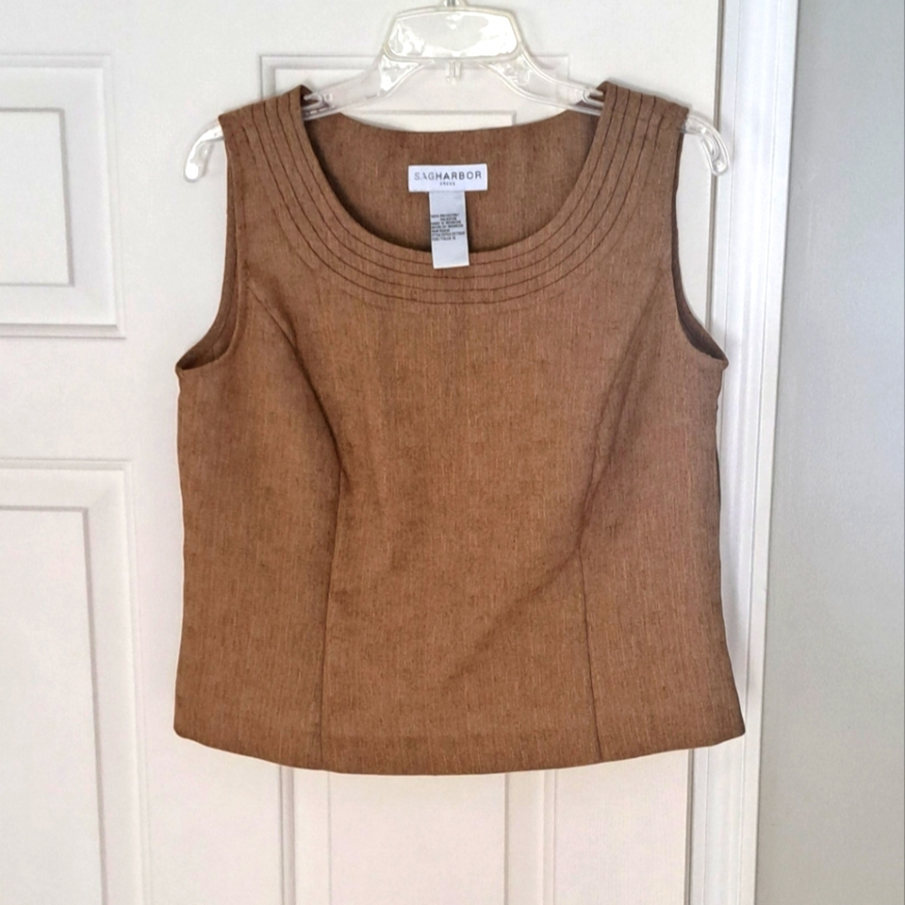 Sag Harbor NWT 3 Piece Set Pant Tank Jacket Color Spice Office Business. Size 10 - Picture 7 of 12